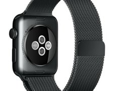 Curea iUni compatibila cu Apple Watch 1/2/3/4/5/6/7, 40mm, Milanese Loop, Otel Inoxidabil, Black